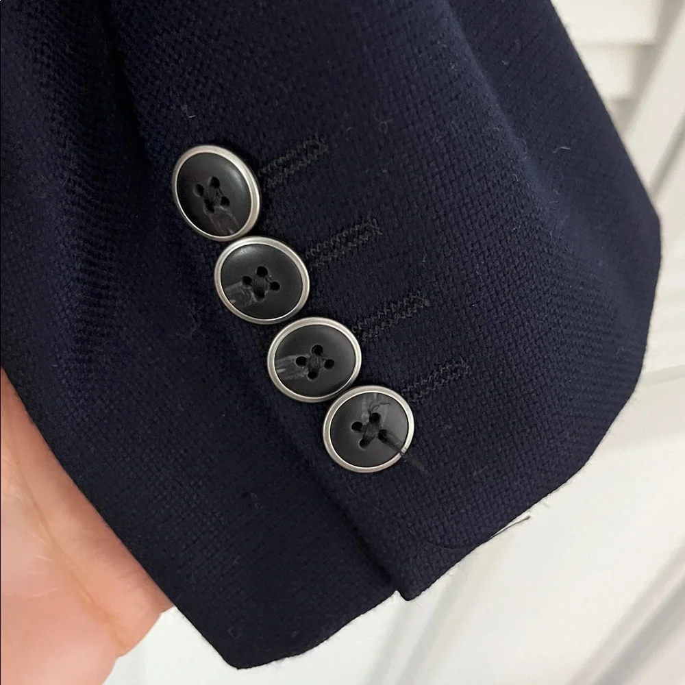 Loro PIana & Co Italy for Saks Fifth Avenue Navy Wool Blazer made in USA